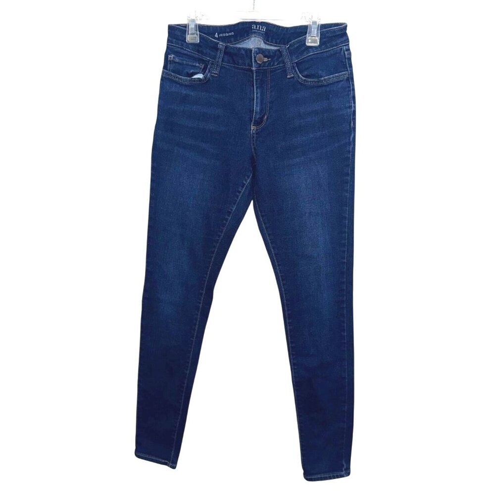 Ana Womens Dark Wash Jegging Size 4 Stretch Denim Mid Rise Skinny Fit